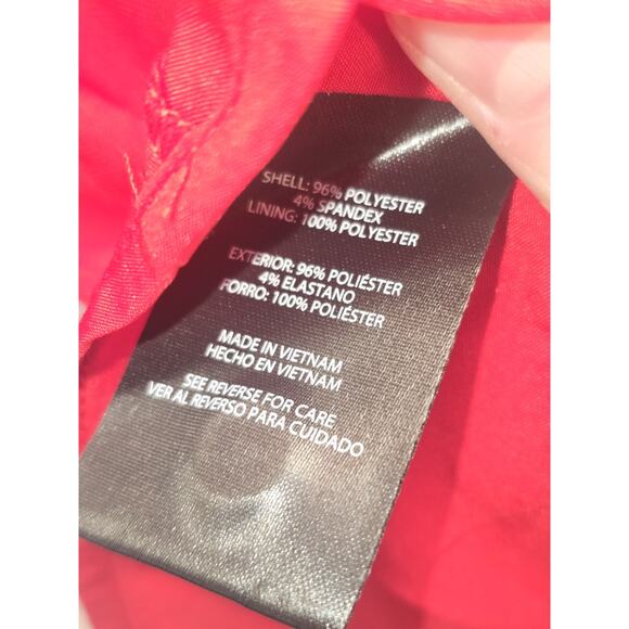 Express Wrap Dress Womens Size Sm Red Surplice Front Deep Vneck Bishop Sleeve - Picture 7 of 8